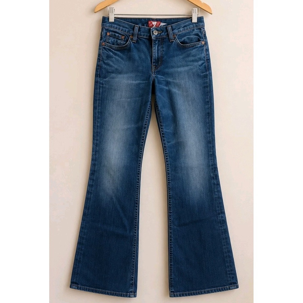 Lucky Brand Women's Bootcut Jeans 6/30 Stretch Denim Y2K Flare Embroidered
